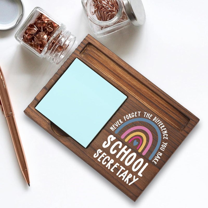 Pariveca School Secretary Gifts Sticky Note Holder, Thank You Gift for School Secretary, Office Assistant, Administrative Staff, Education Appreciation Week, Graduation or Holiday PB023 - Image 4